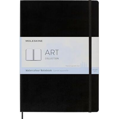 Moleskine 21 x 29.7 cm A4 Size Watercolour Notebook Classic Watercolour Notebook, Paper Suitable for Watercolour Pencils and Paints Hard Cover and Elastic Closure, Colour Black, 60 Pages Moleskine 21 x 29.7 cm A4 Size Watercolour Notebook Classic Watercolour Notebook, Paper Suitable for Watercolour Pencils and Paints Hard Cover and Elastic Closure, Colour Black, 60 Pages