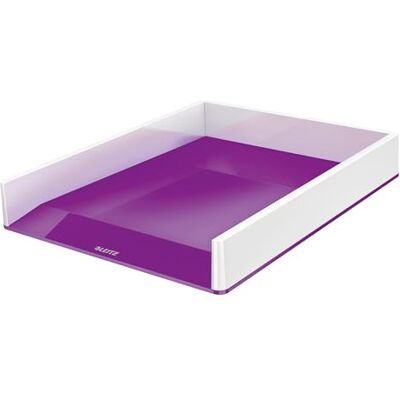 Leitz WOW Brevkorg, A4, vit/lila, 53611062 Leitz WOW Brevkorg, A4, vit/lila, 53611062