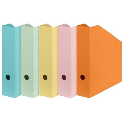 FALKEN Original 5-pack Vegan stående samlare ren pastell. Tillverkat i Tyskland. Tidskriftssamlare av raffinerad bokbindningsskiva för DIN A4/C4 7,5 cm bred, ekologisk stående samlare, grepphål, FSC FALKEN Original 5-pack Vegan stående samlare ren pastell. Tillverkat i Tyskland. Tidskriftssamlare av raffinerad bokbindningsskiva för DIN A4/C4 7,5 cm bred, ekologisk stående samlare, grepphål, FSC