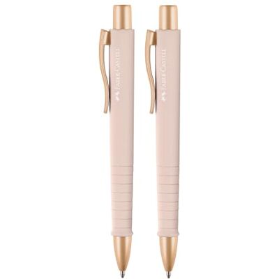 Faber-Castell 205092 – kulspetspenna poly boll rosa rosa, 2 stycken, med utbytbar XB-påfyllning, dokumentsäker Faber-Castell 205092 – kulspetspenna poly boll rosa rosa, 2 stycken, med utbytbar XB-påfyllning, dokumentsäker