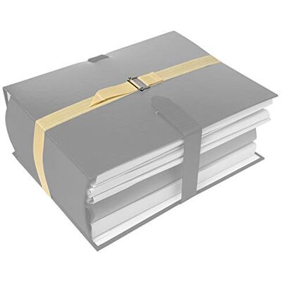 Exacompta Ref 6323H Förpackning med 25 band av mastix 1 meter långa med spänne med skåra för att binda ihop mappar och undermappar för enkel transport beige färg Exacompta Ref 6323H Förpackning med 25 band av mastix 1 meter långa med spänne med skåra för att binda ihop mappar och undermappar för enkel transport beige färg