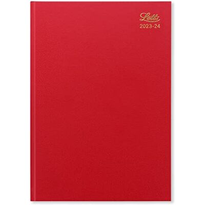 Letts of London Letts Standard A4 akademisk kalender 2023/2024 veckovisning, 13 månader, röd Letts of London Letts Standard A4 akademisk kalender 2023/2024 veckovisning, 13 månader, röd