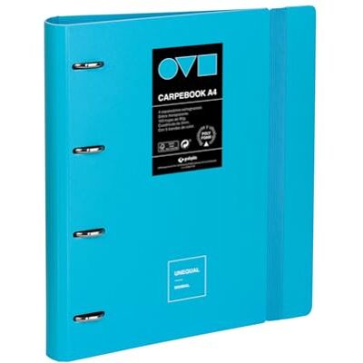 Grafoplás Grafoplas A4-ringpärm med 4 ringar Polyfoam Carpebook Robust och ultralätt Unik miniminipastellblå Inkluderar reservdel, avdelare och kuvert Perfekt för att organisera skolmaterial Grafoplás Grafoplas A4-ringpärm med 4 ringar Polyfoam Carpebook Robust och ultralätt Unik miniminipastellblå Inkluderar reservdel, avdelare och kuvert Perfekt för att organisera skolmaterial