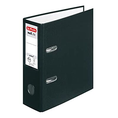 herlitz 10842300 Mapp maX.file protect, A5, hög, ryggbredd: 8 cm, PP-folie, svart, 10 stycken herlitz 10842300 Mapp maX.file protect, A5, hög, ryggbredd: 8 cm, PP-folie, svart, 10 stycken
