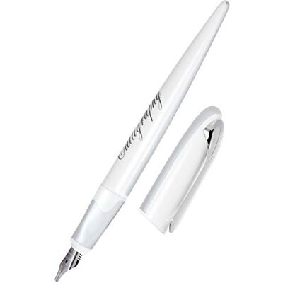 Online kalligrafifyllare, skönhetsbläckpenna i luftpastellsilver, bred kalligrafifjäder i linjetjocklek 1,8 mm, för standardbläckpatroner eller omvandlare, inkl. kombipatron, blå Online kalligrafifyllare, skönhetsbläckpenna i luftpastellsilver, bred kalligrafifjäder i linjetjocklek 1,8 mm, för standardbläckpatroner eller omvandlare, inkl. kombipatron, blå