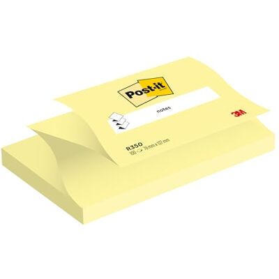 Post-it Z Notes 76 mm x127 mm kanariegul R350 (förpackning med 12) Post-it Z Notes 76 mm x127 mm kanariegul R350 (förpackning med 12)