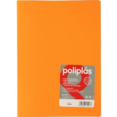 Grafoplás Grafoplas Pärmfodral, Folio, Orange, 20 polypropylenfoder, opak serie, tillverkad i Spanien, flexibla lock, perfekt för dokumentarkivering Grafoplás Grafoplas Pärmfodral, Folio, Orange, 20 polypropylenfoder, opak serie, tillverkad i Spanien, flexibla lock, perfekt för dokumentarkivering