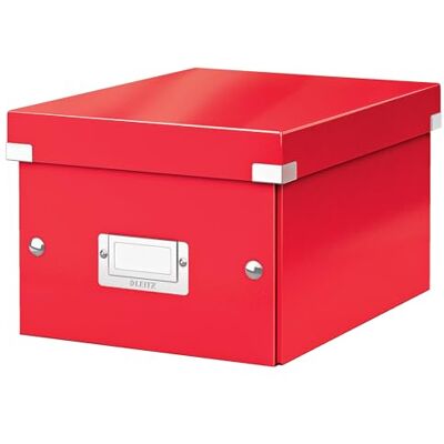 Leitz WOW A5 Förvaringslåda, Click & Store-serien, Liten Förvaringsbox i Kartong, Röd, 60430026 Leitz WOW A5 Förvaringslåda, Click & Store-serien, Liten Förvaringsbox i Kartong, Röd, 60430026