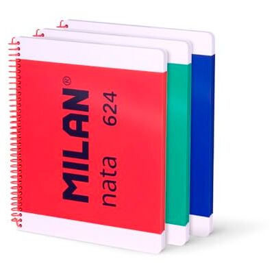 MILAN 3-pack A4-anteckningsblock med spiral och inbunden, 80 ark vita 95 gr/m², grädde samling 624 since 1918 MILAN 3-pack A4-anteckningsblock med spiral och inbunden, 80 ark vita 95 gr/m², grädde samling 624 since 1918