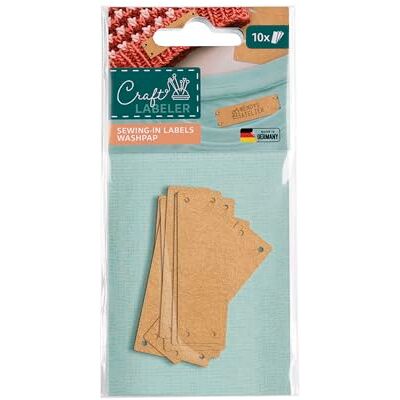 COLOP Craft Labeler sydda etiketter av tvättkartong, 10 st. COLOP Craft Labeler sydda etiketter av tvättkartong, 10 st.