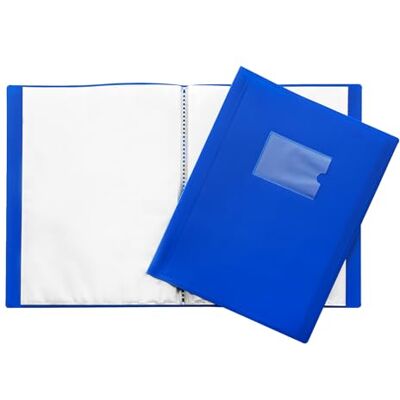 Janrax A4 blå flexibelt fodral 60 fickvisningsbok – presentationsmapp Janrax A4 blå flexibelt fodral 60 fickvisningsbok – presentationsmapp