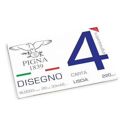 Pigna quattro 0220024GE, Designalbum, 33 x 48 cm, släta ark, 220 gr/m2, 20 ark Pigna quattro 0220024GE, Designalbum, 33 x 48 cm, släta ark, 220 gr/m2, 20 ark