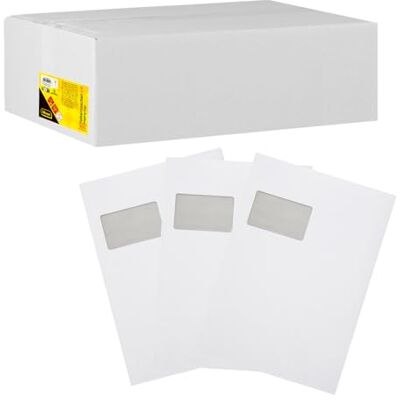 Idena 10251 – vikbar väska självhäftande med fönster, DIN C4, 120 g/m², 2 cm botten, 100 stycken, 229 x 324 mm, vit Idena 10251 – vikbar väska självhäftande med fönster, DIN C4, 120 g/m², 2 cm botten, 100 stycken, 229 x 324 mm, vit