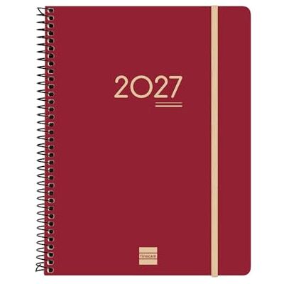 Finocam Ikon Weekly Planner 16-Month Weekly View Vertical Layout · September 2026 to December 2027 Burgundy · International Week-to-view diary Finocam Ikon Weekly Planner 16-Month Weekly View Vertical Layout · September 2026 to December 2027 Burgundy · International Week-to-view diary
