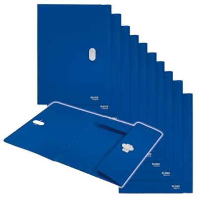 Leitz L: 3 flap mapp återvunnen A4 PP blå Leitz L: 3 flap mapp återvunnen A4 PP blå