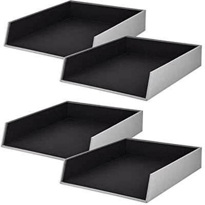 Rössler 1335452170-4 S.O.H.O förvaringskorg för DIN A4, Stone, 4 stycken, stapelbara förvaringsfack, brevfack 26 x 6 x 32 cm Rössler 1335452170-4 S.O.H.O förvaringskorg för DIN A4, Stone, 4 stycken, stapelbara förvaringsfack, brevfack 26 x 6 x 32 cm