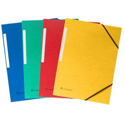 Conquérant Set med 10 st skjorta med 3 A4-flikar med elastiskt matchande återvunnet kortfodral Conquérant Set med 10 st skjorta med 3 A4-flikar med elastiskt matchande återvunnet kortfodral