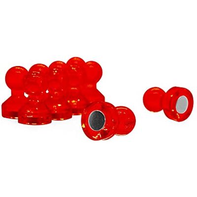 first4magnets Magnet Expert® Liten röd akryl trycknål magnet – 11 mm diameter x 17 mm lång (1 paket med 10) first4magnets Magnet Expert® Liten röd akryl trycknål magnet – 11 mm diameter x 17 mm lång (1 paket med 10)