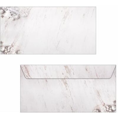 Sigel DU673 julkuvert – grankottar – beige/vit – gummerat – DIN lång – 25 stycken Sigel DU673 julkuvert – grankottar – beige/vit – gummerat – DIN lång – 25 stycken