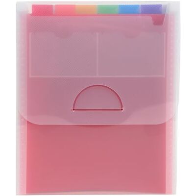 Exacompta Ref. 55798E kartong med 5 kristallvertikala resväsksorterare PP-omslag och insida med 2 etiketthållare på sidan 6 fack 25,5 x 30,5 cm för A4 kristall Exacompta Ref. 55798E kartong med 5 kristallvertikala resväsksorterare PP-omslag och insida med 2 etiketthållare på sidan 6 fack 25,5 x 30,5 cm för A4 kristall