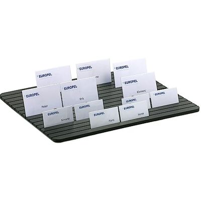 Europel Bricka med 15 fack, svart bricka för att dela ut märken, 8 mm PVC-skum. 15 spår 5 mm djup och 2,5 mm bredd. Lämplig för 60 märken 95 x 60 mm eller 75 märken 745 x 40 mm. Storleksbricka 290 x Europel Bricka med 15 fack, svart bricka för att dela ut märken, 8 mm PVC-skum. 15 spår 5 mm djup och 2,5 mm bredd. Lämplig för 60 märken 95 x 60 mm eller 75 märken 745 x 40 mm. Storleksbricka 290 x