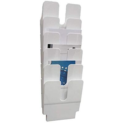 Durable 1700008011 broschyrställ vägg Flexiplus 6, A4 stående) 1 set, vit Durable 1700008011 broschyrställ vägg Flexiplus 6, A4 stående) 1 set, vit