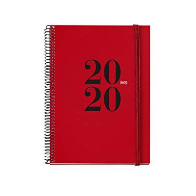 Miquelrius 34305 kalender 2020, veckovy, horisontell, 155 x 213 mm, skrivbord, urban röd, katalansk Miquelrius 34305 kalender 2020, veckovy, horisontell, 155 x 213 mm, skrivbord, urban röd, katalansk