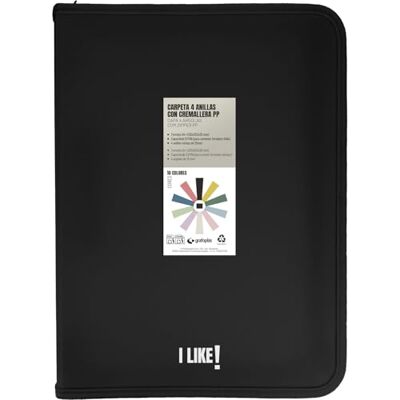 Grafoplás Grafoplas A4-ringpärm med A4+ dragkedjor, svart, 4 ringar 25 mm, inklusive plastkompressor, Like brevpapper samling, polypropylenmaterial, perfekt skolmaterial Grafoplás Grafoplas A4-ringpärm med A4+ dragkedjor, svart, 4 ringar 25 mm, inklusive plastkompressor, Like brevpapper samling, polypropylenmaterial, perfekt skolmaterial