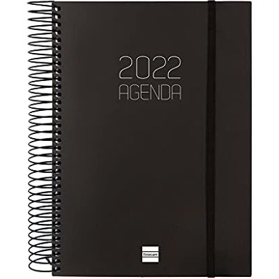 Finocam 2022 Daglig dagbok, januari 2022 till december 2022 (12 månader) E10-155 x 212 mm Opaque Spiral Svart Italiensk Finocam 2022 Daglig dagbok, januari 2022 till december 2022 (12 månader) E10-155 x 212 mm Opaque Spiral Svart Italiensk