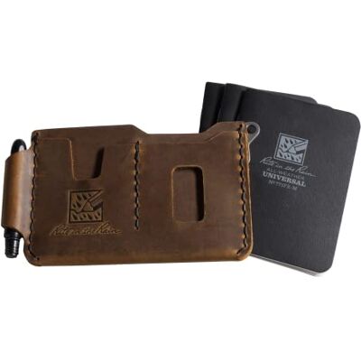 Rite in the Rain The SHERPA Genuine Leather Notebook Wallet Kit, 6.875" x 3.75". Includes an EDC Pocket Pen and a 3 Pack of Stapled Notebooks (No. H771-KIT) Rite in the Rain The SHERPA Genuine Leather Notebook Wallet Kit, 6.875" x 3.75". Includes an EDC Pocket Pen and a 3 Pack of Stapled Notebooks (No. H771-KIT)