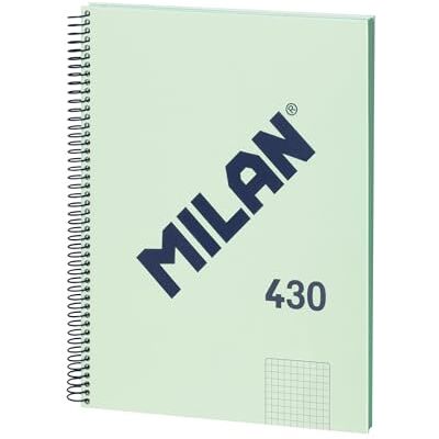 MILAN ® A4 inbunden anteckningsbok med rutnät 5 x 5 mm, 80 ark, 95 gr/m² papper serie 1918 grön MILAN ® A4 inbunden anteckningsbok med rutnät 5 x 5 mm, 80 ark, 95 gr/m² papper serie 1918 grön