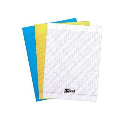 Calligraphe 182390AMZC-set med 3 häften, 70 ark, DIN A4+, 24 x 32 cm, 90 g, fransk linjering, 1 set, blandade färger Calligraphe 182390AMZC-set med 3 häften, 70 ark, DIN A4+, 24 x 32 cm, 90 g, fransk linjering, 1 set, blandade färger