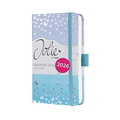 Sigel J6346 Wochenkalender Jolie 2026, ca. A6, , blau, violett: Agenda Jolie, Beauty, Butterfly Confetti Candy, Hardcover Sigel J6346 Wochenkalender Jolie 2026, ca. A6, , blau, violett: Agenda Jolie, Beauty, Butterfly Confetti Candy, Hardcover