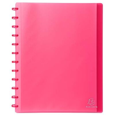 Exacompta Ref 86355E 1 Löstagbar ringpärm med 30 löstagbara fickor 60 vyer för A4-dokument mått 24,5 x 31 cm genomskinlig hård pärm färg röd Exacompta Ref 86355E 1 Löstagbar ringpärm med 30 löstagbara fickor 60 vyer för A4-dokument mått 24,5 x 31 cm genomskinlig hård pärm färg röd