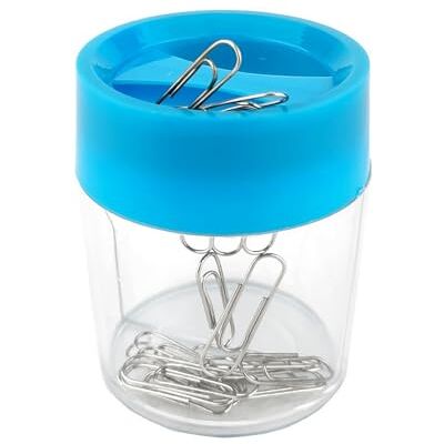 D.RECT magnetisk gem dispenser – behållare för gem – klämdispenser – svart/blå – rund D.RECT magnetisk gem dispenser – behållare för gem – klämdispenser – svart/blå – rund