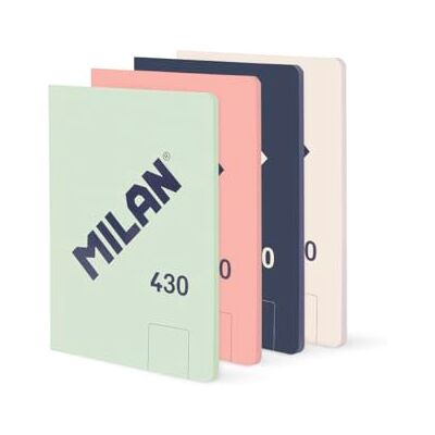MILAN 4-pack limmade A5-anteckningsböcker, 48 vita ark 95 gr/m², samling 430 sedan 1918 MILAN 4-pack limmade A5-anteckningsböcker, 48 vita ark 95 gr/m², samling 430 sedan 1918