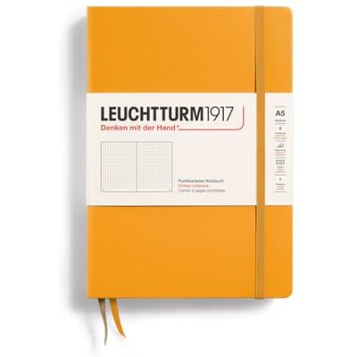 LEUCHTTURM1917 363387 Anteckningsbok, Gul, Vit, 21.5 x 14.5 x 1.9 cm 251 numrerade sidor, innehållsförteckning, syrafritt papper, trådhäftning, 2 bokmärken LEUCHTTURM1917 363387 Anteckningsbok, Gul, Vit, 21.5 x 14.5 x 1.9 cm 251 numrerade sidor, innehållsförteckning, syrafritt papper, trådhäftning, 2 bokmärken