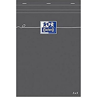 Oxford 5-pack note pads orange A5, små rutor, 5 mm, 80 ark, häftad, täckblad belagd grå Oxford 5-pack note pads orange A5, små rutor, 5 mm, 80 ark, häftad, täckblad belagd grå
