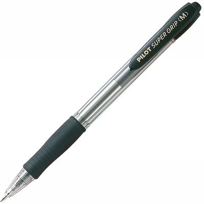 PILOT supergrepp infällbar kulspets 1,0 mm spets (låda med 12) – svart PILOT supergrepp infällbar kulspets 1,0 mm spets (låda med 12) – svart