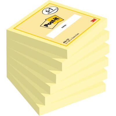 Post-it 654Y6 7100199885 Pappersark, Gul, 76 x 76 mm Post-it 654Y6 7100199885 Pappersark, Gul, 76 x 76 mm