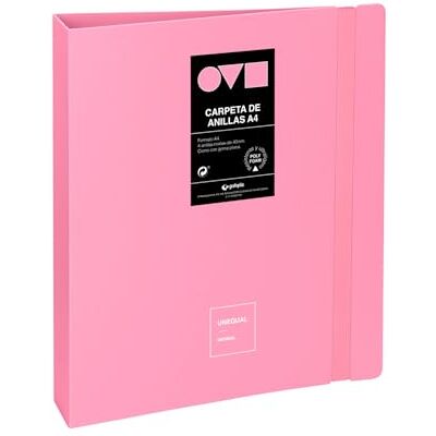 Grafoplás Grafoplas A4-ringpärm 4 D-ringar 40 mm Minimal Unequal Rosa 360-öppning Robust och ultralätt Polyfoam Återvinningsbar Perfekt för skol- och kontorsdokument Grafoplás Grafoplas A4-ringpärm 4 D-ringar 40 mm Minimal Unequal Rosa 360-öppning Robust och ultralätt Polyfoam Återvinningsbar Perfekt för skol- och kontorsdokument