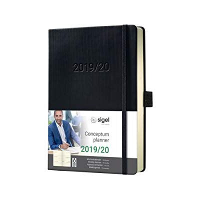 Sigel C2002 veckkalender 2019/2020, 18 månader, ca A6, svart hardcover, CONCEPTUM – andra modeller Sigel C2002 veckkalender 2019/2020, 18 månader, ca A6, svart hardcover, CONCEPTUM – andra modeller