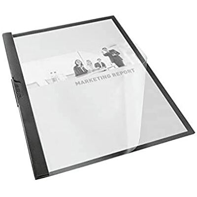 Leitz Esselte klippmapp, passar upp till 30 A4-ark, flexibel plast, VIVIDA Range A4 Svart Leitz Esselte klippmapp, passar upp till 30 A4-ark, flexibel plast, VIVIDA Range A4 Svart