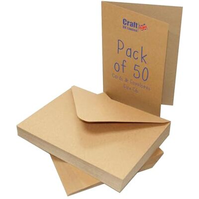 Craft UK Limited Craft UK 2049 C6 kraftkort och kuvert paket med 50 – brun Craft UK Limited Craft UK 2049 C6 kraftkort och kuvert paket med 50 – brun