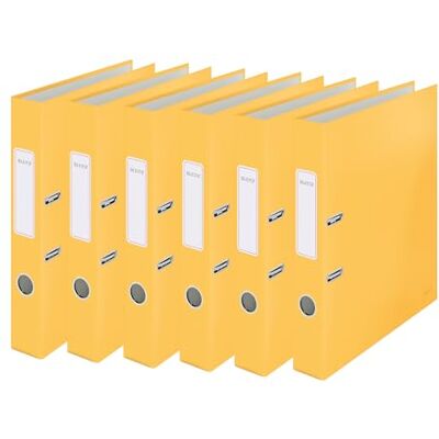 Leitz kvalitetsmapp, 6-pack, A4, 350 ark, 5 cm ryggbredd, varmvit gul, Cosy-serien, 10620019 Leitz kvalitetsmapp, 6-pack, A4, 350 ark, 5 cm ryggbredd, varmvit gul, Cosy-serien, 10620019