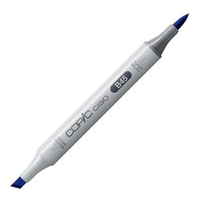 Copic Ciao märkpenna typ B – 45, smoky blå, mångsidig layoutmärkpenna med en medelbred och en penselspets Copic Ciao märkpenna typ B – 45, smoky blå, mångsidig layoutmärkpenna med en medelbred och en penselspets