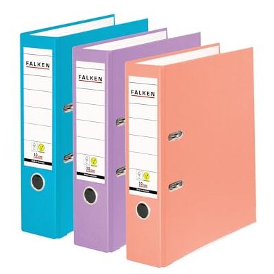 FALKEN Original Pack PP-färgmapp. Tillverkat i Tyskland. 8 cm bred DIN A4 färg sorterad pastell vegansk plastmapp ringmapp filmapp brevmapp kontorsmapp FALKEN Original Pack PP-färgmapp. Tillverkat i Tyskland. 8 cm bred DIN A4 färg sorterad pastell vegansk plastmapp ringmapp filmapp brevmapp kontorsmapp
