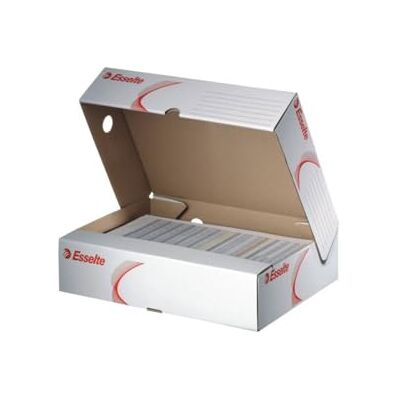 Leitz Esselte 128004 arkivlåda, 80 mm, A4, vågpapper, vit Leitz Esselte 128004 arkivlåda, 80 mm, A4, vågpapper, vit