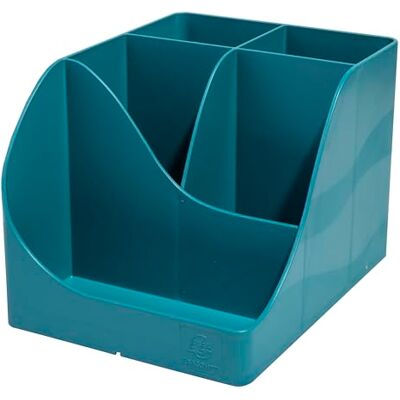 Exacompta Ref. 69534D kartong med 4 pennburkar Skandi Pacific Blue 5 fack 4 höga fack för stora redskap 1 bottenfack för små redskap Exacompta Ref. 69534D kartong med 4 pennburkar Skandi Pacific Blue 5 fack 4 höga fack för stora redskap 1 bottenfack för små redskap