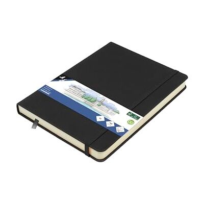 Kangaro Art skissbok A5 svart PU hårt omslag 80 ark 140 gram gräddfärgat papper Kangaro Art skissbok A5 svart PU hårt omslag 80 ark 140 gram gräddfärgat papper